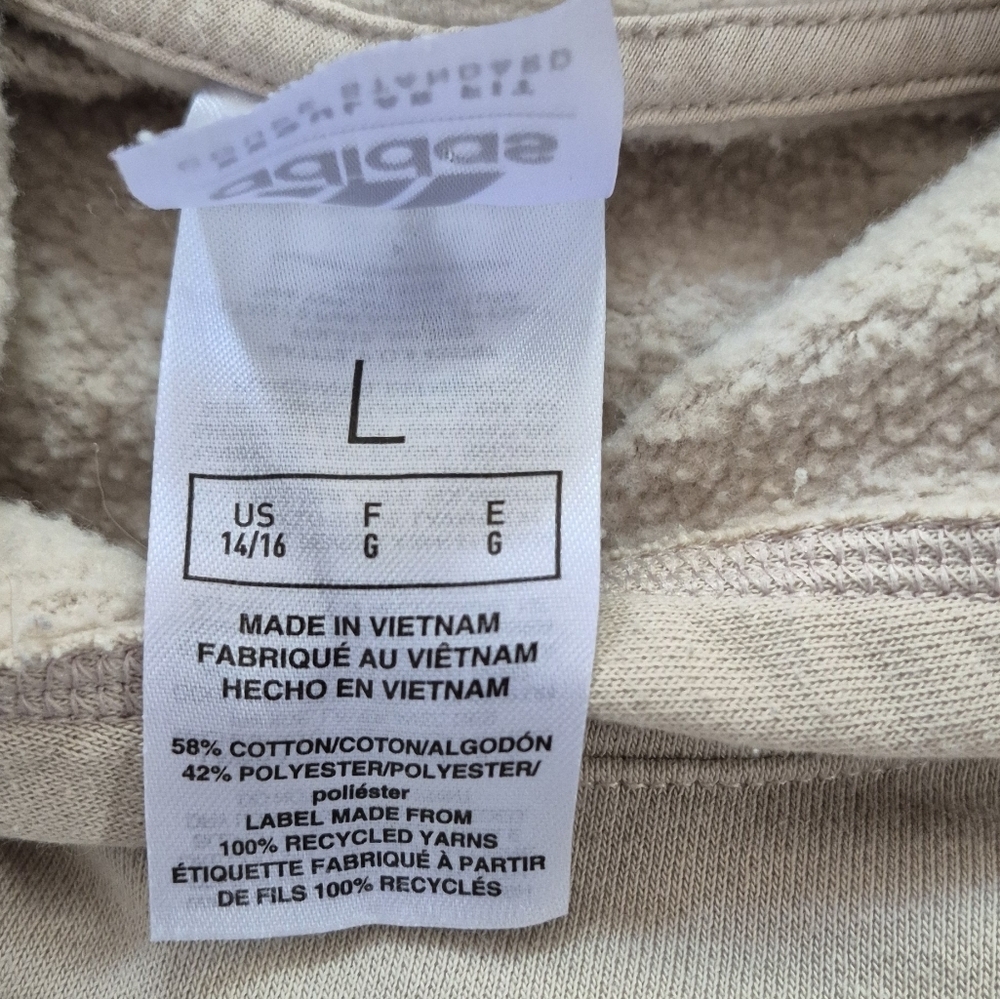 Adidas Cream Hoodie with Black Accents - Picture 3 of 4